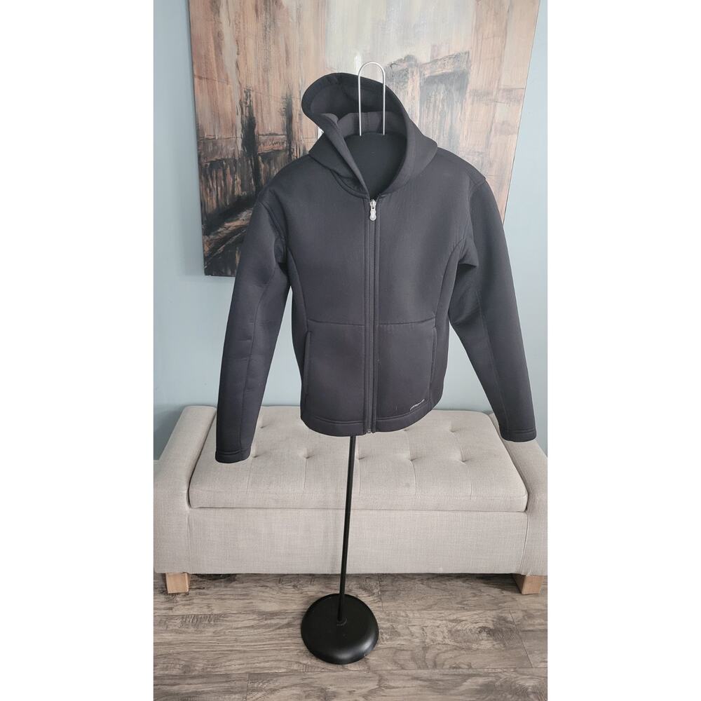 Patagonia Womens Small Black Softshell Jacket Hoodie Fleece Lined Full Zip...